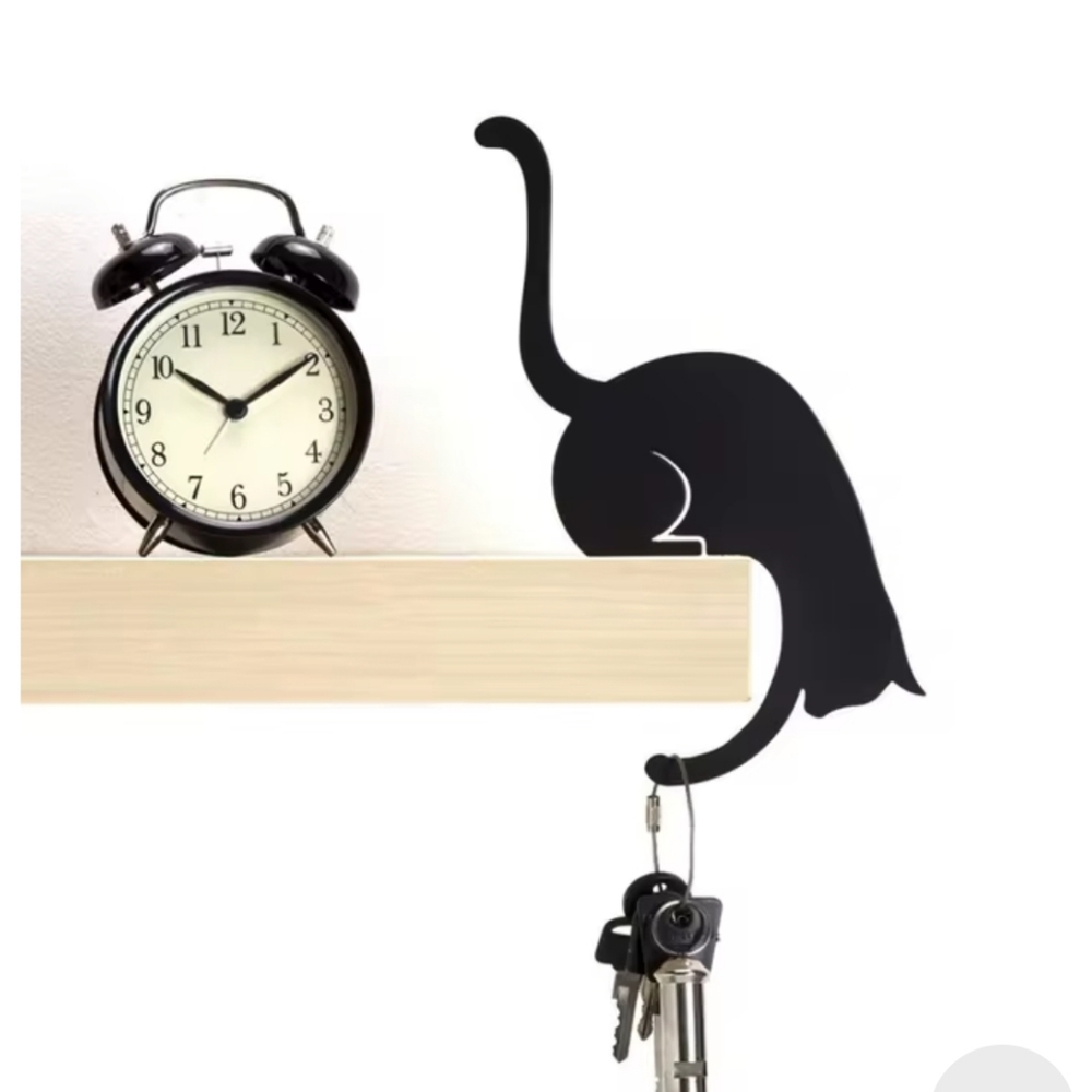 Metal Black Cat Wall Hanger Artori Design - Picture 7 of 7